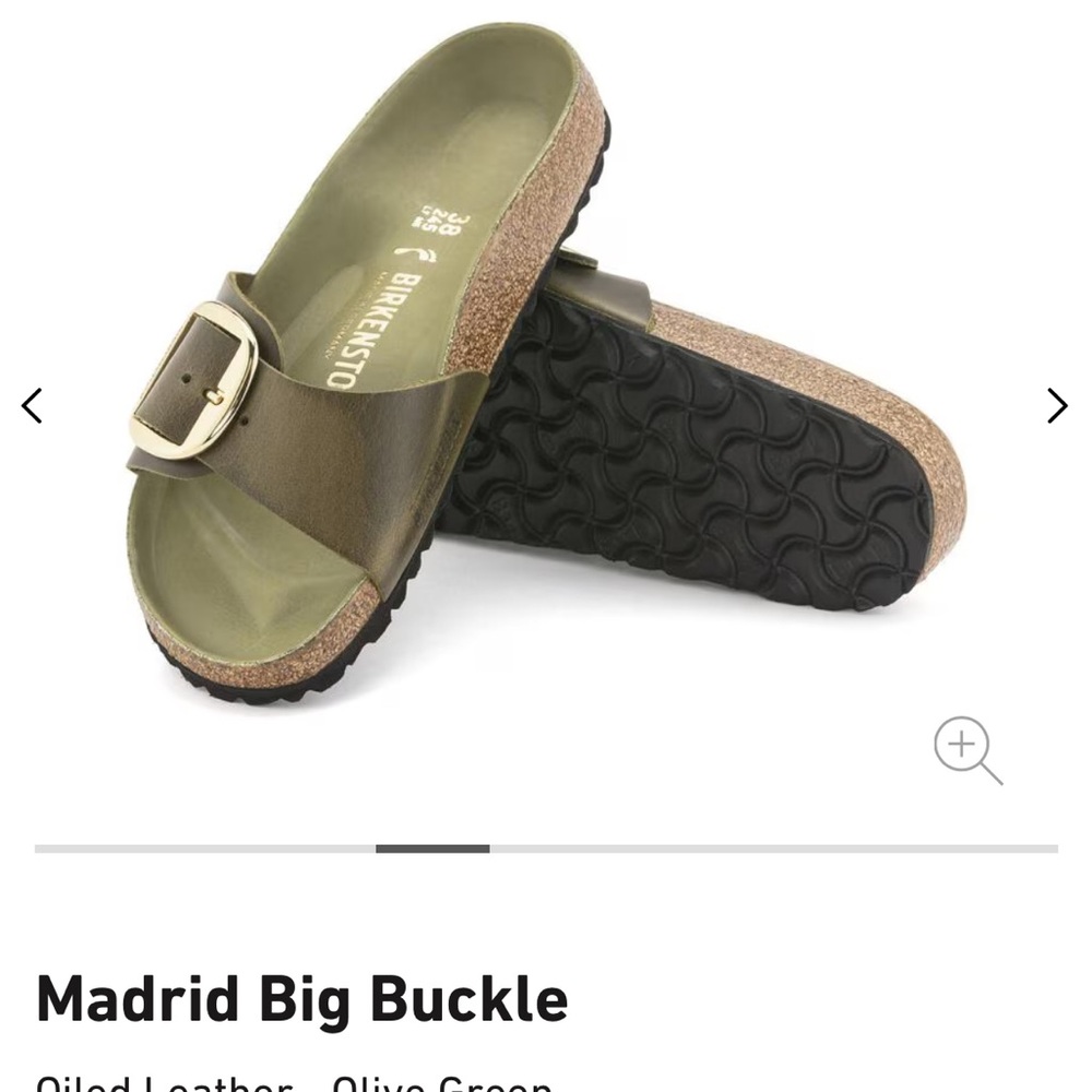 NEW. Birkenstock Madrid Big Buckle in Olive